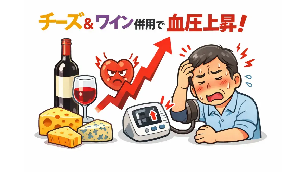 チーズとワイン併用で血圧上昇